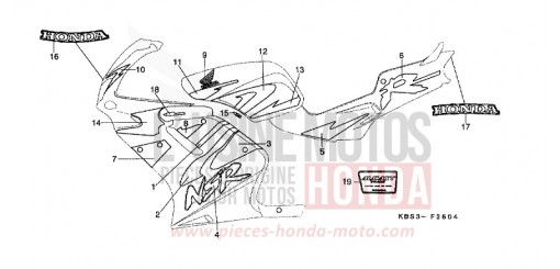 MARQUE (5) (GAUCHE) NSR125RV de 1997